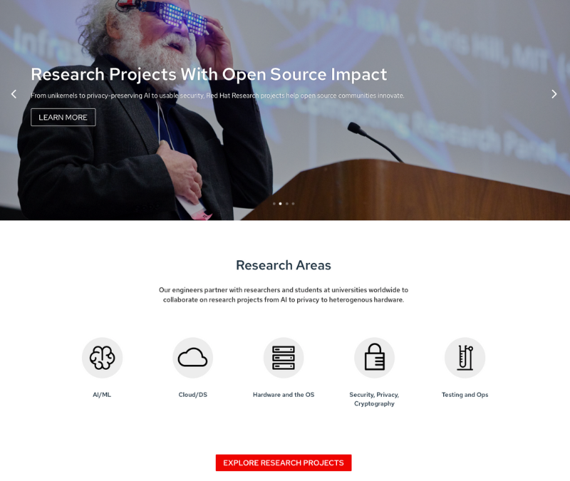 Red Hat Research website